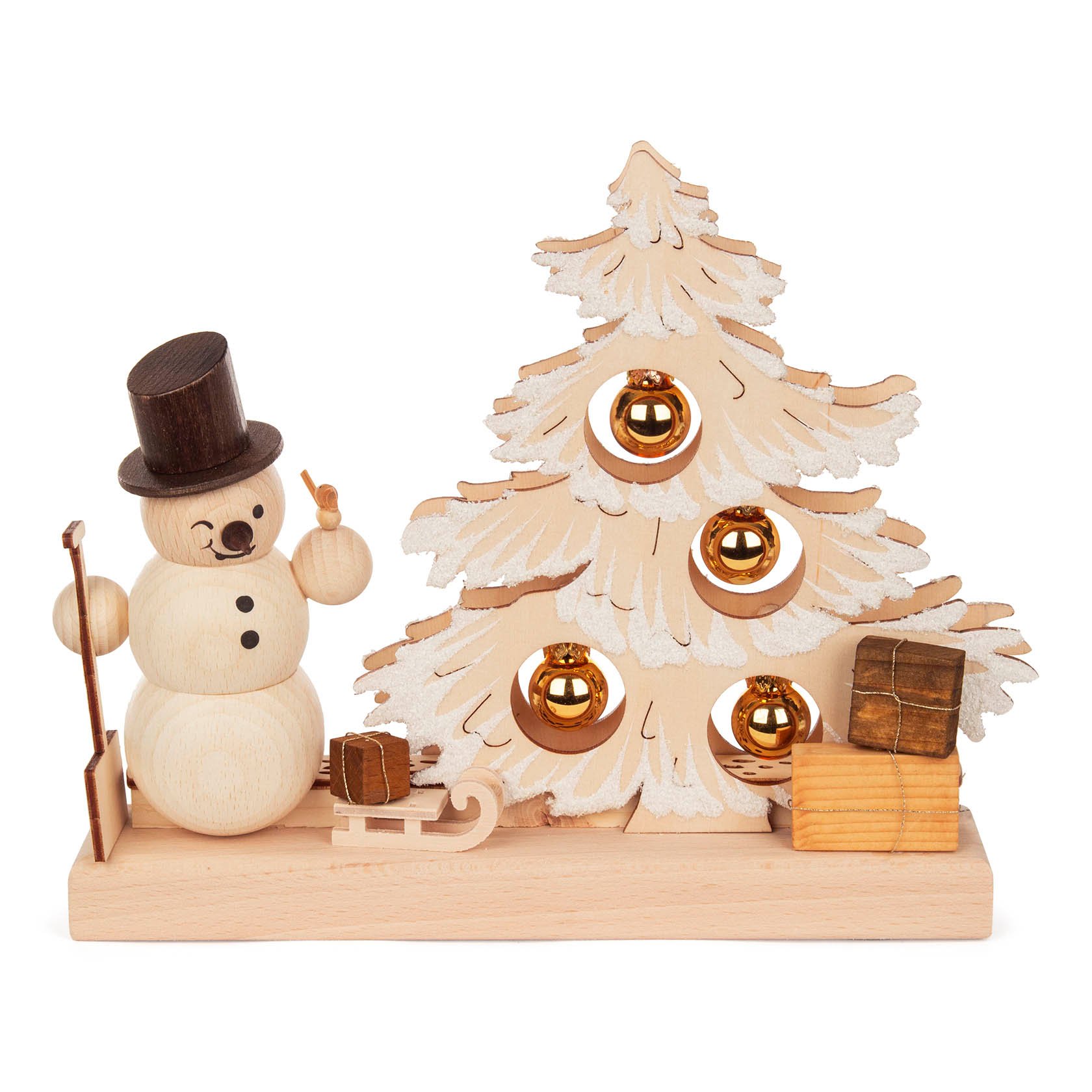 Kleiner Tannenbaum mit Schneemann und LED-Beleuchtung im Dregeno Online Shop günstig kaufen