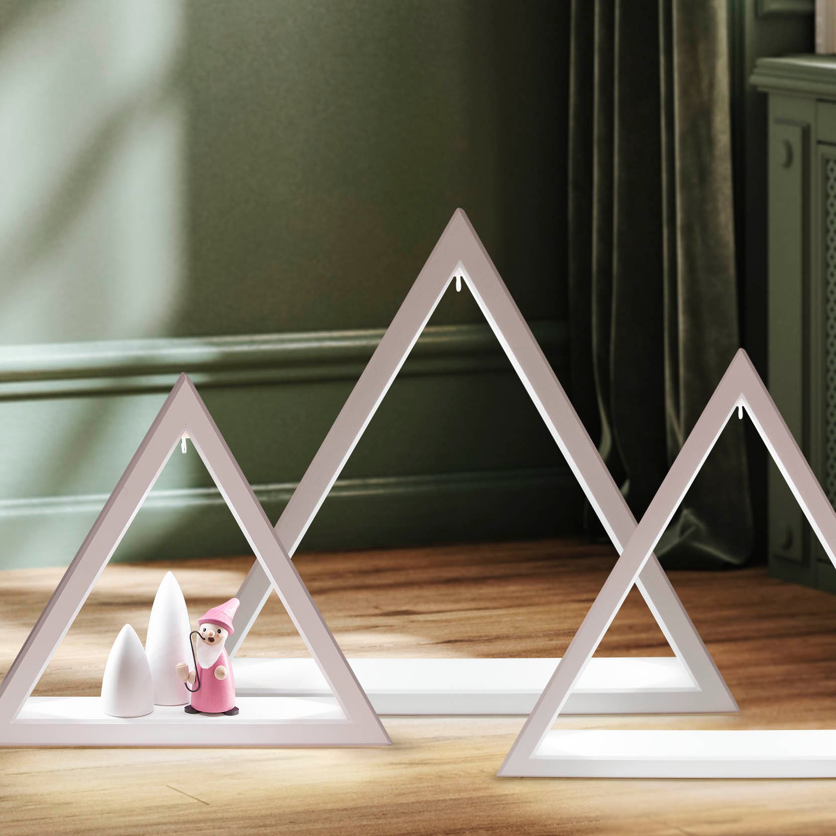 LED triangle white 35 cm