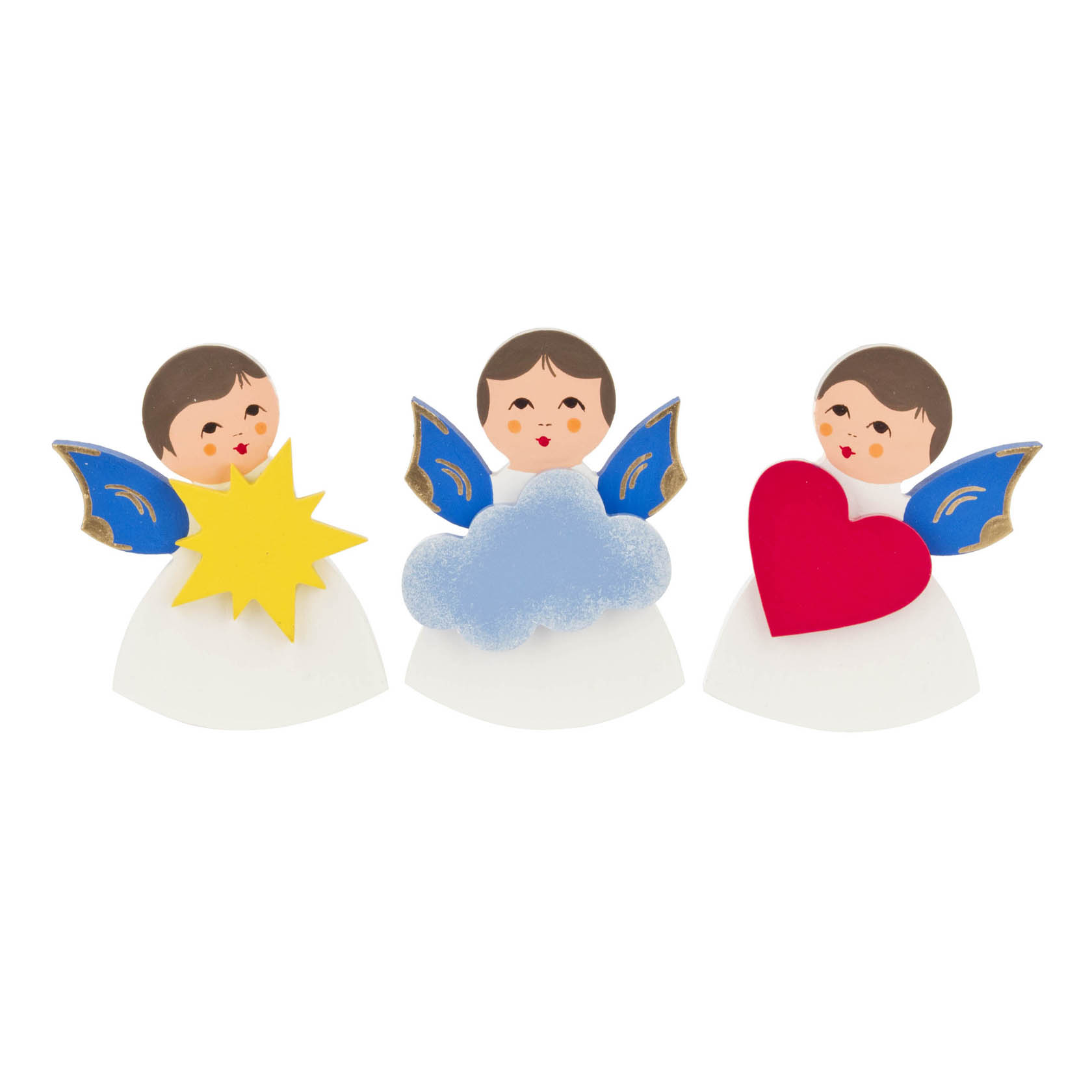 Magnetpin (3) Engel, blaue Flügel Engel mit Herz,Stern,Wolke im Dregeno Online Shop günstig kaufen