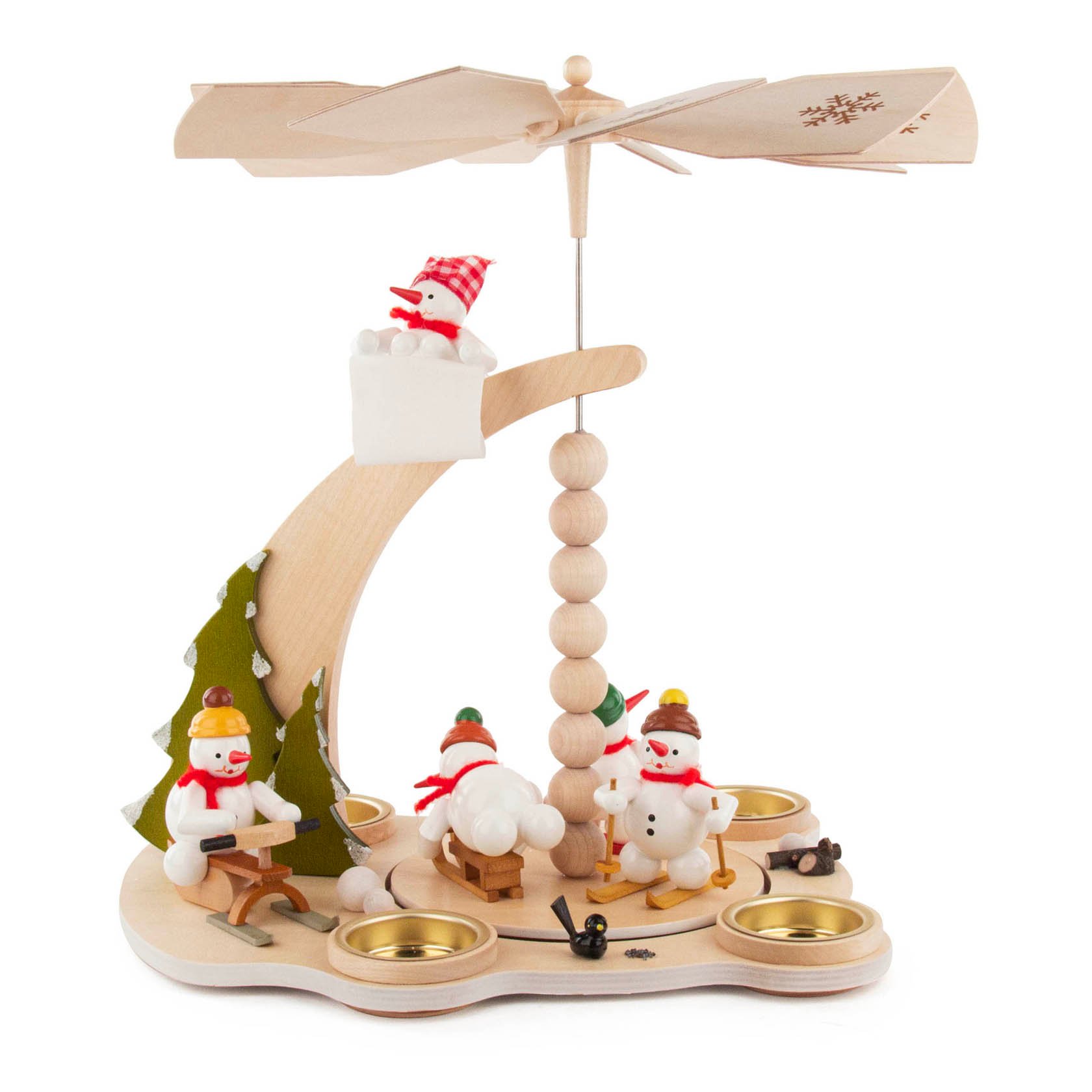 Pyramide Schneemann-Wintersport für Teelichte im Dregeno Online Shop günstig kaufen