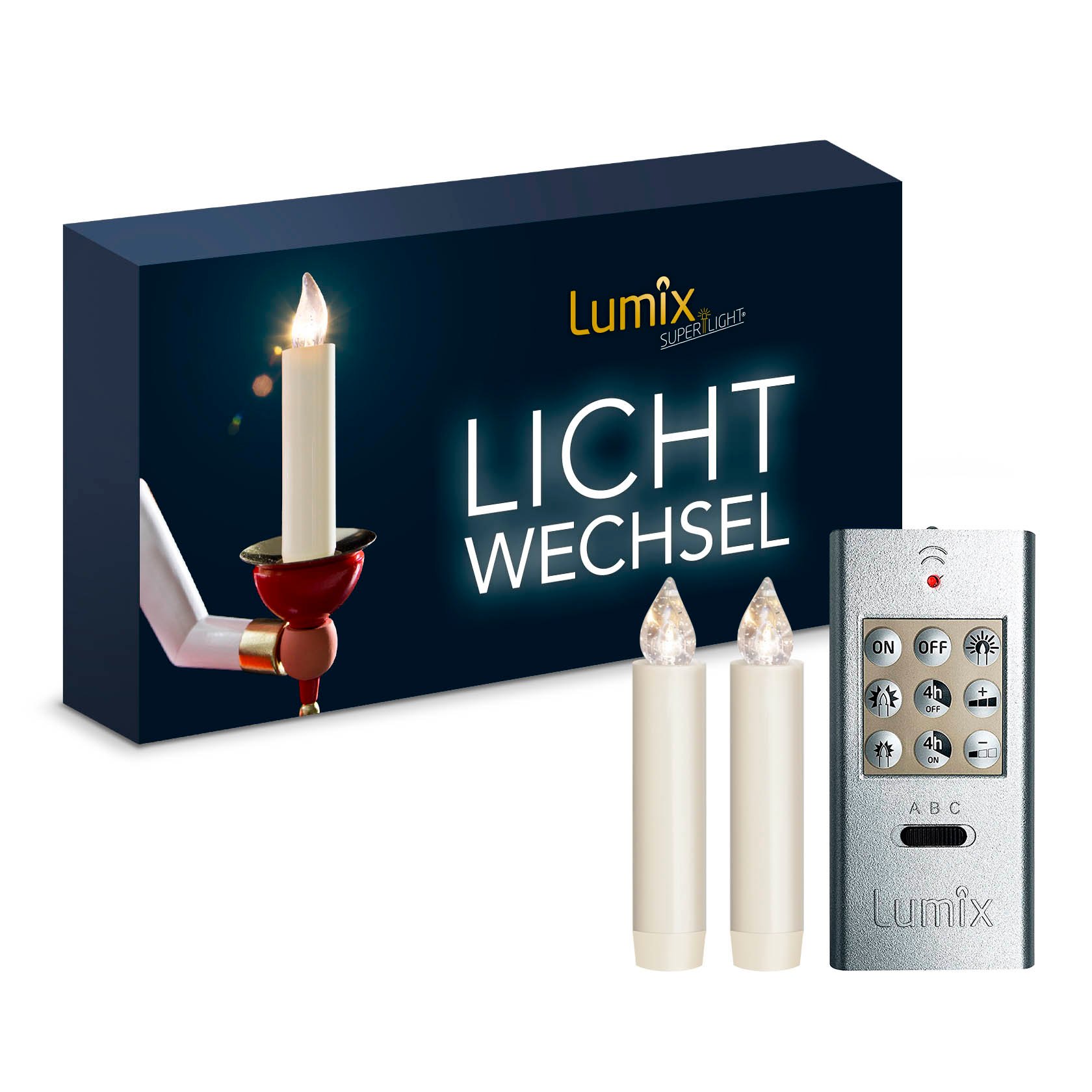 LUMIX-CLASSIC-MINI-S  2candles, remote control, 4 batteries im Dregeno Online Shop günstig kaufen