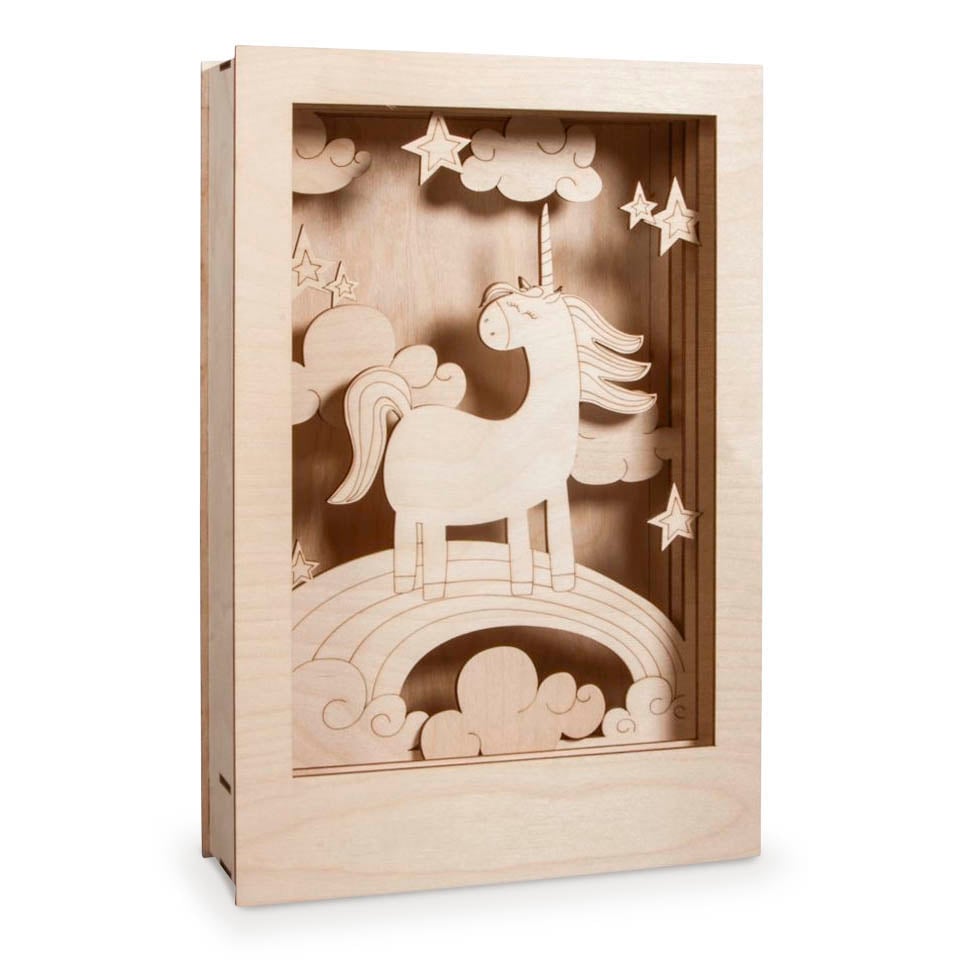 Holzbausatz 3D Einhorn 13-tlg 20x30x6,5cm natur im Dregeno Online Shop günstig kaufen