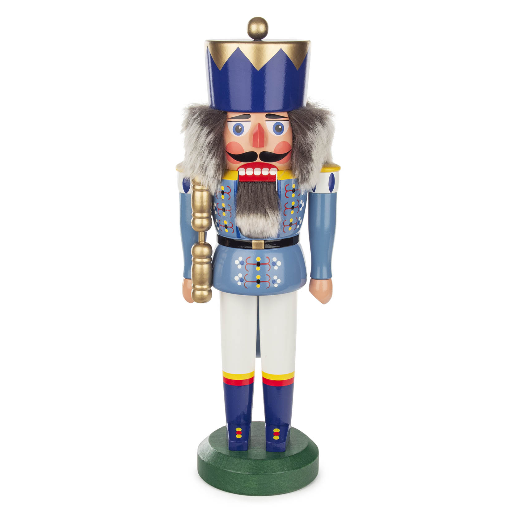 Nussknacker König hellblau-weiß, 34cm im Dregeno Online Shop günstig kaufen