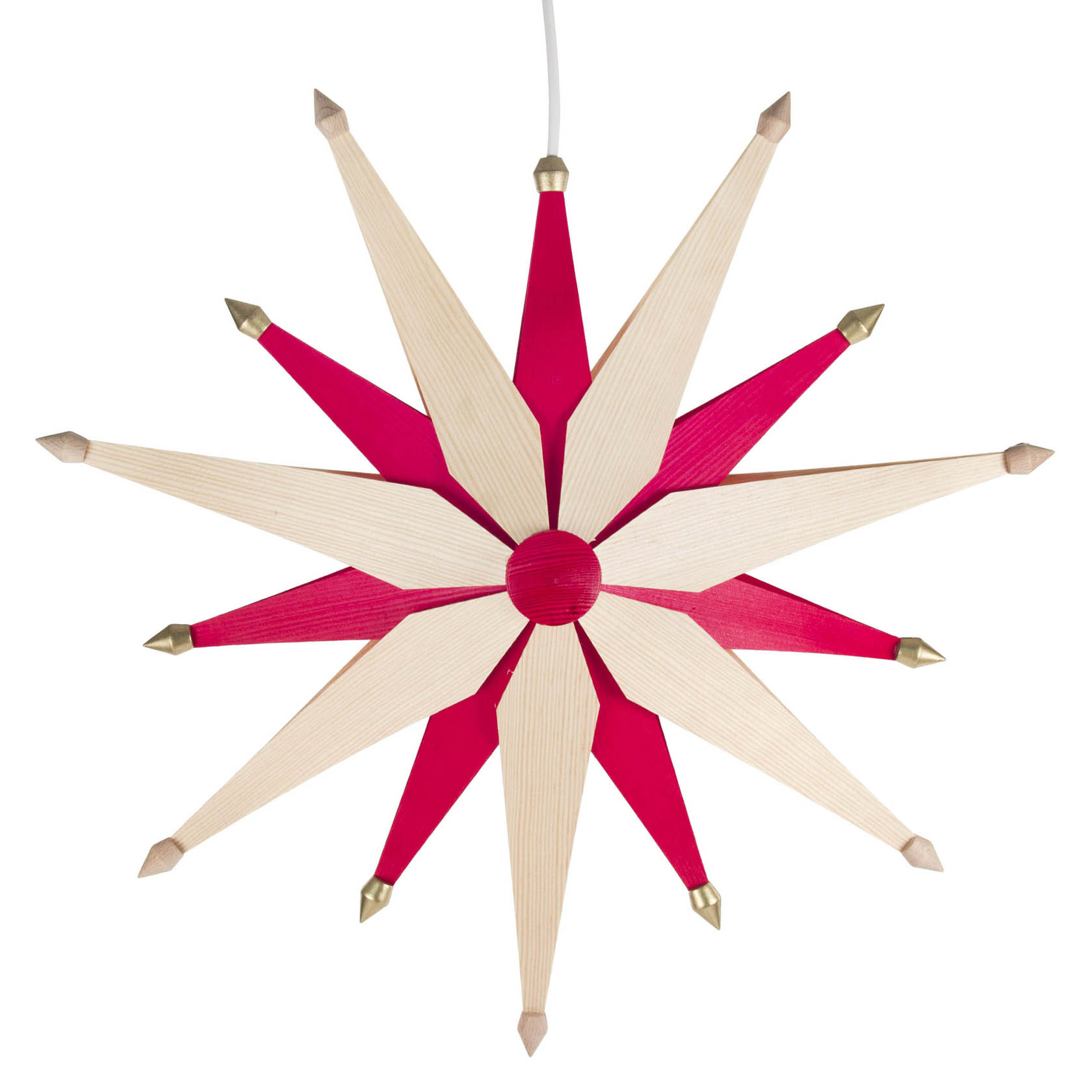 Weihnachtsstern doppelt natur/rot, elektr. Beleuchtung im Dregeno Online Shop günstig kaufen